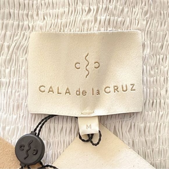 Cala de la Cruz Sabina linen midi Dress Taffy Multi color Medium - Picture 12 of 12